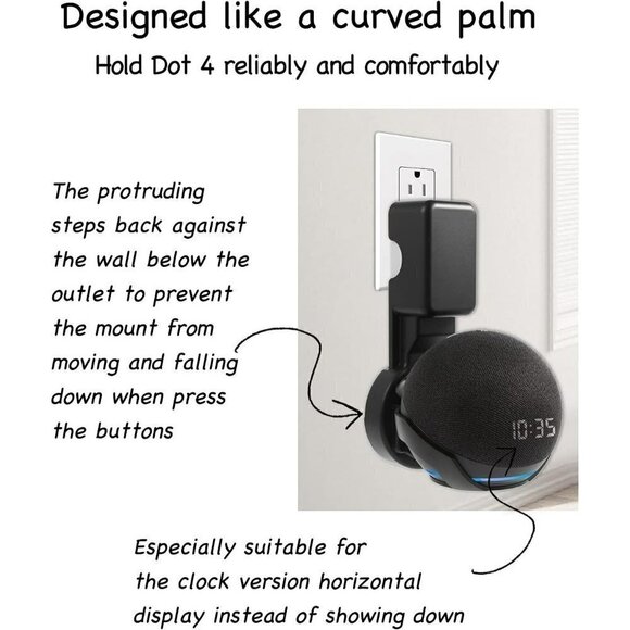 Wall Mount Holder for Echo Dot 4th Generation  | Yecen - Picture 3 of 8